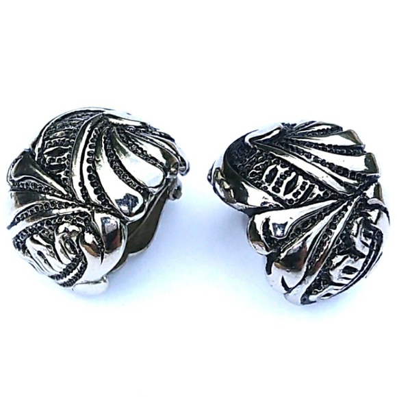 1940s LUCIEN PICCARD SUPER RARE Silver Hoops wPat# - Picture 8 of 8